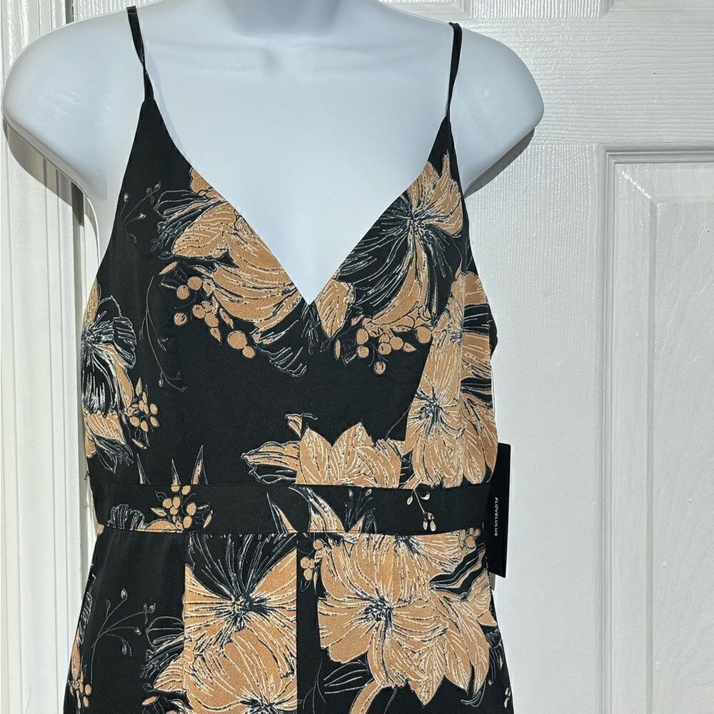 NWT Lulu Darling Daylily Black Floral Print High-Low Maxi Dress size S - Picture 7 of 15